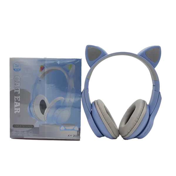 هدفون گربه ای مدل xy-207 رنگ ابی - Image 2